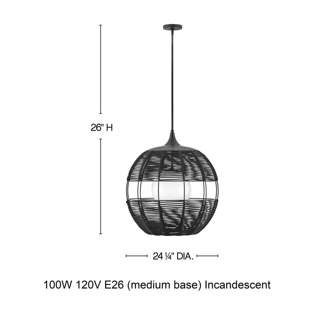 Maddox Orb Outdoor Pendant Light