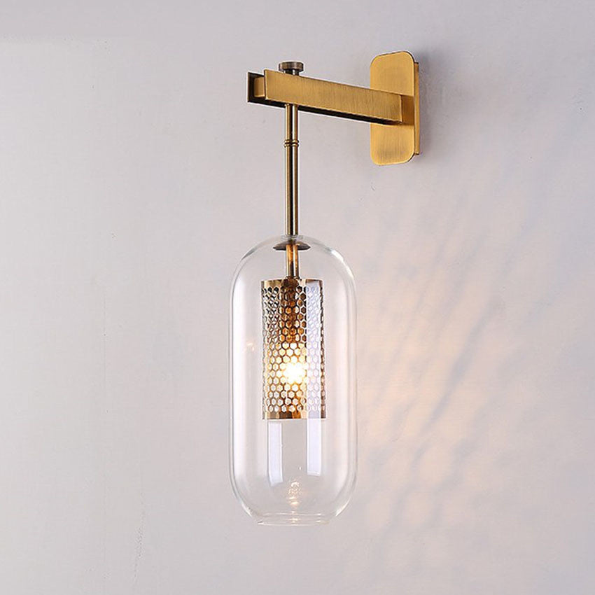 MILANA Clear Glass Wall Lamp