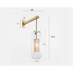 MILANA Clear Glass Wall Lamp