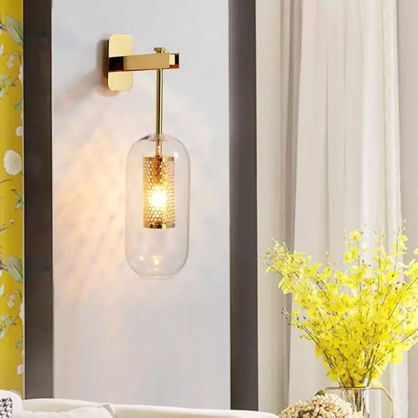 MILANA Clear Glass Wall Lamp