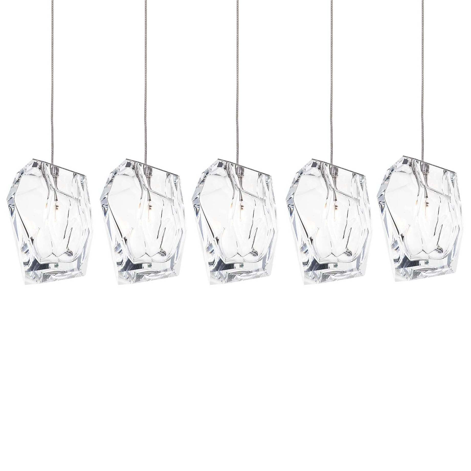 Crystal Rock 5-Light Cluster Pendant Light