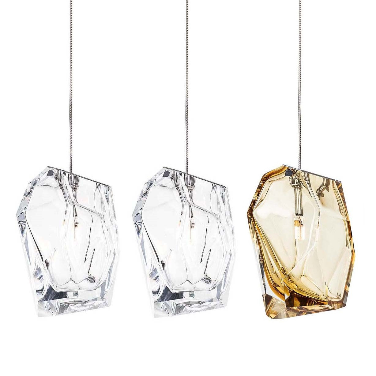 Crystal Rock 3-Light Cluster Pendant Light