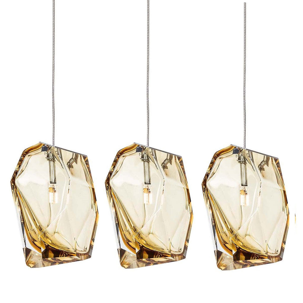 Crystal Rock 3-Light Cluster Pendant Light