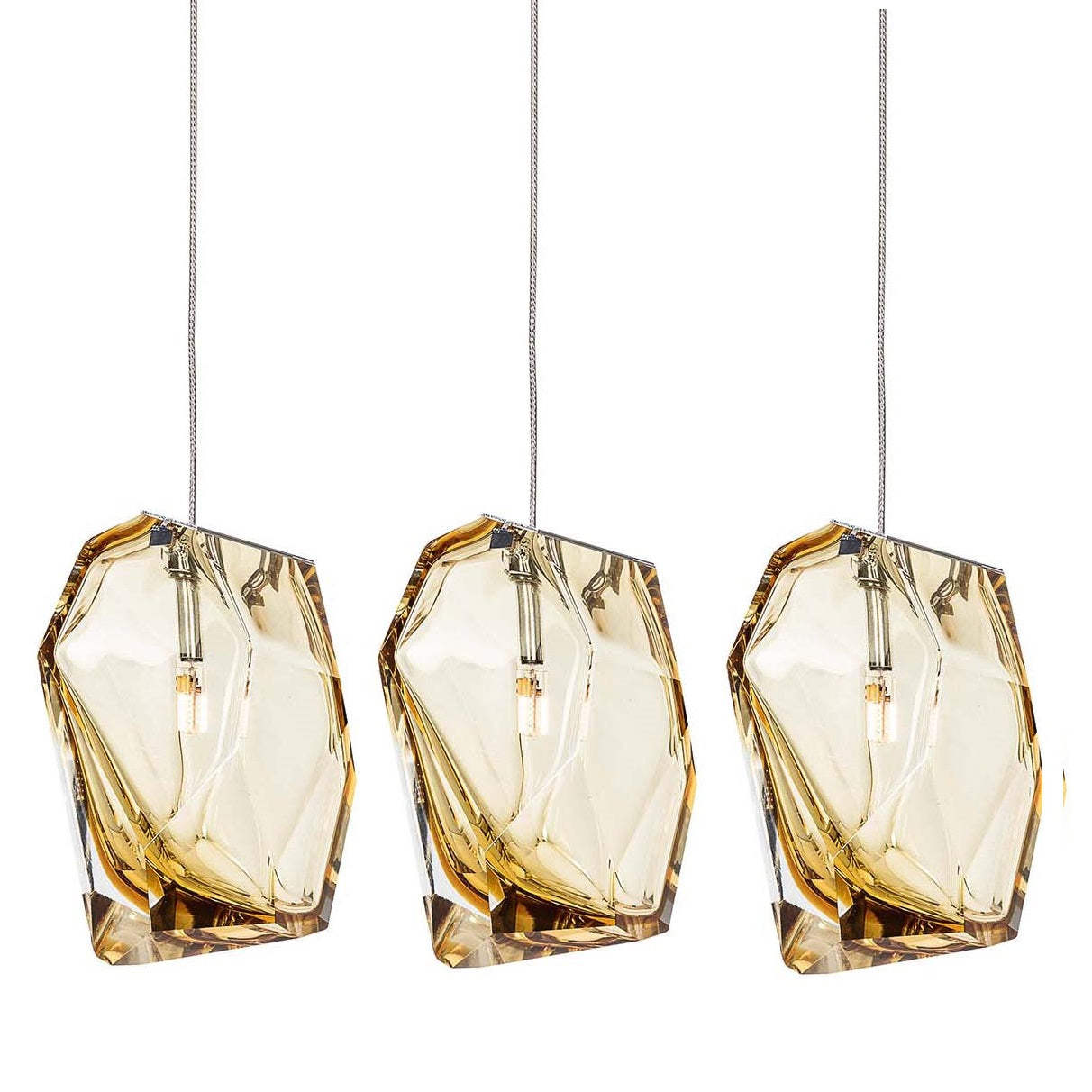 Crystal Rock 3-Light Cluster Pendant Light
