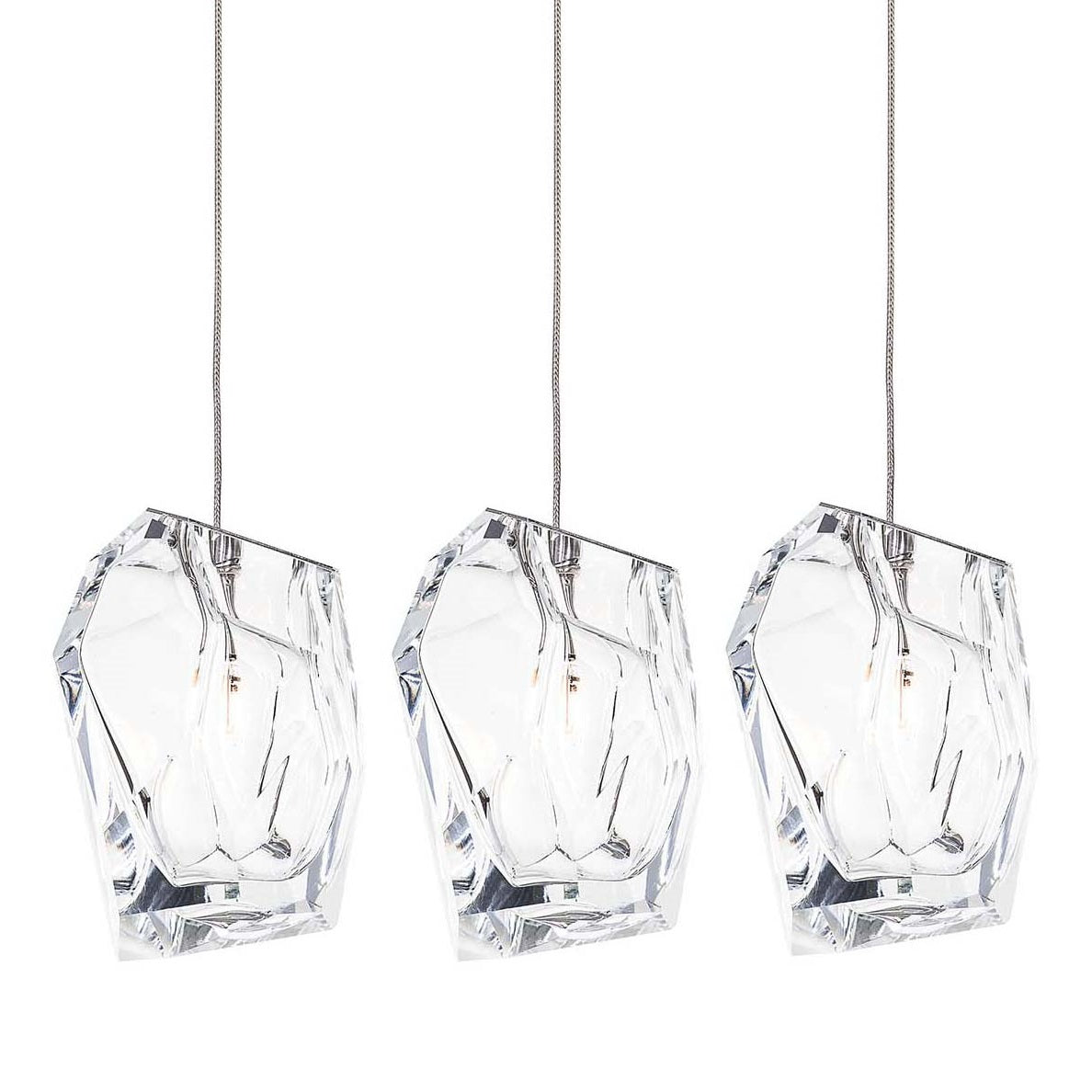 Crystal Rock 3-Light Cluster Pendant Light