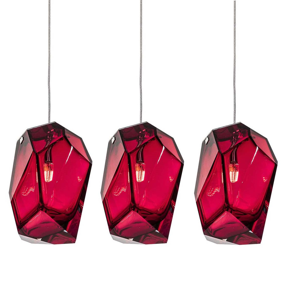 Crystal Rock 3-Light Cluster Pendant Light