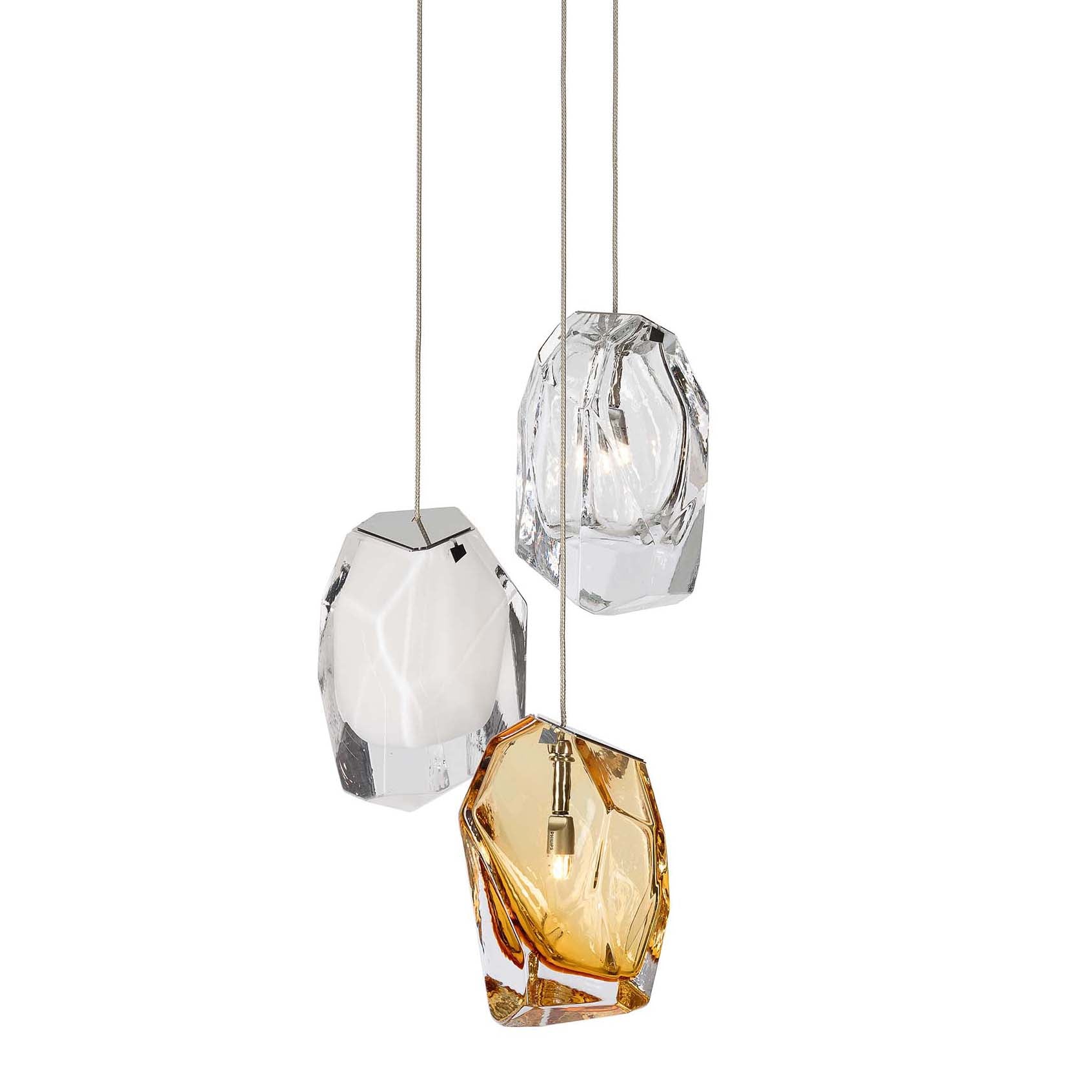 Crystal Rock 3-Light Cluster Pendant Light