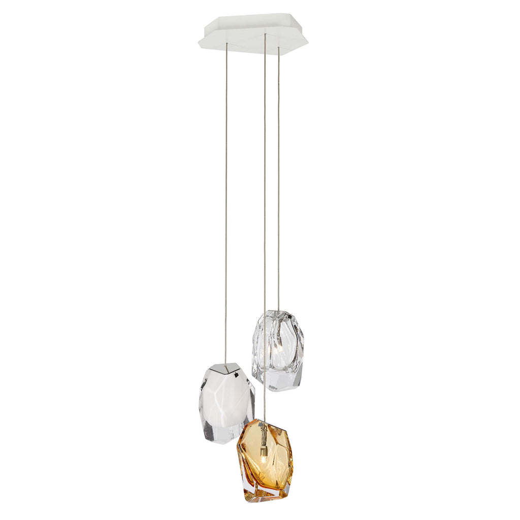 Crystal Rock 3-Light Cluster Pendant Light