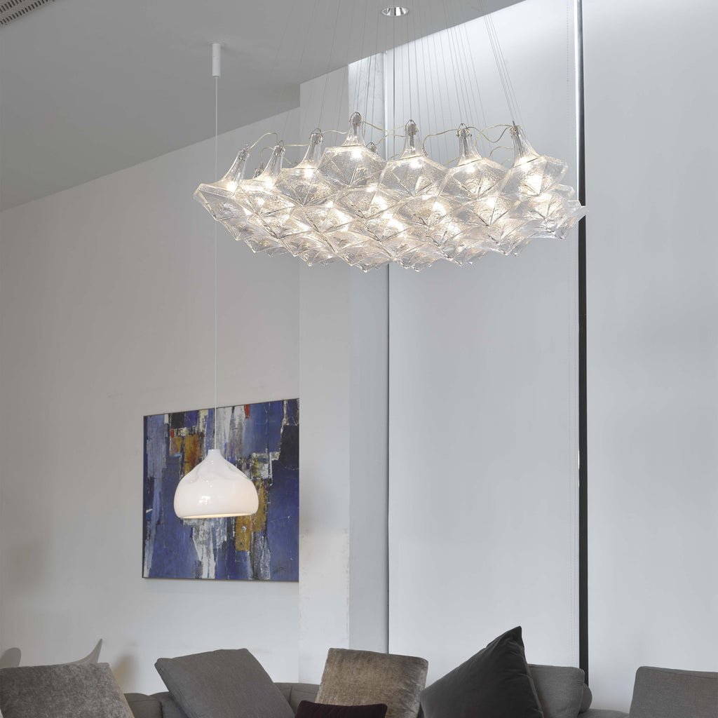 Facet Sculpture Cluster Pendant Light