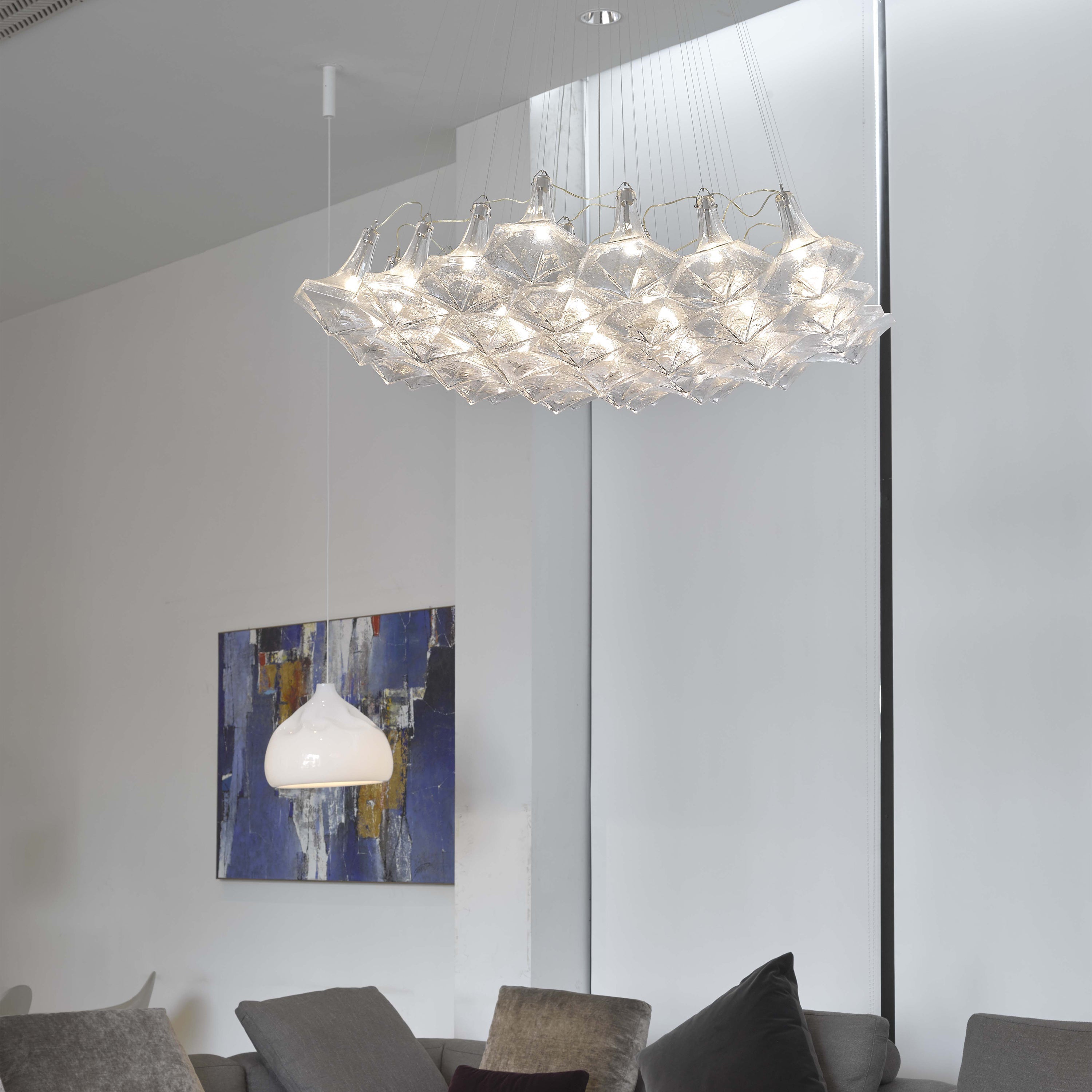 Facet Sculpture Cluster Pendant Light