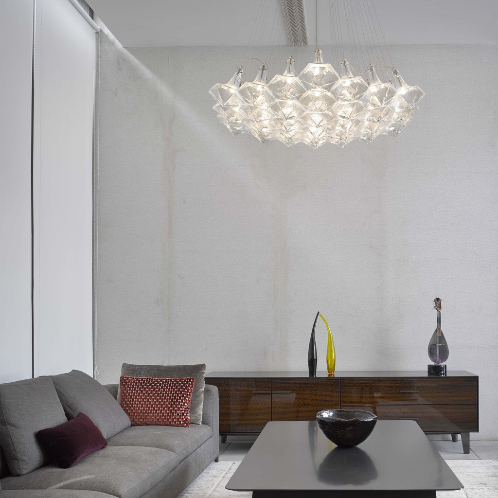 Facet Sculpture Cluster Pendant Light