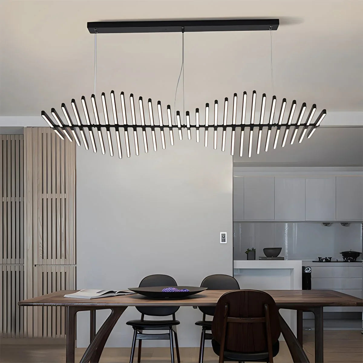 Linear Fish Bone Modeling Chandelier