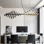 Linear Fish Bone Modeling Chandelier