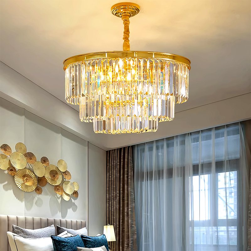 Light Luxury Crystal Chandelier for Living Room