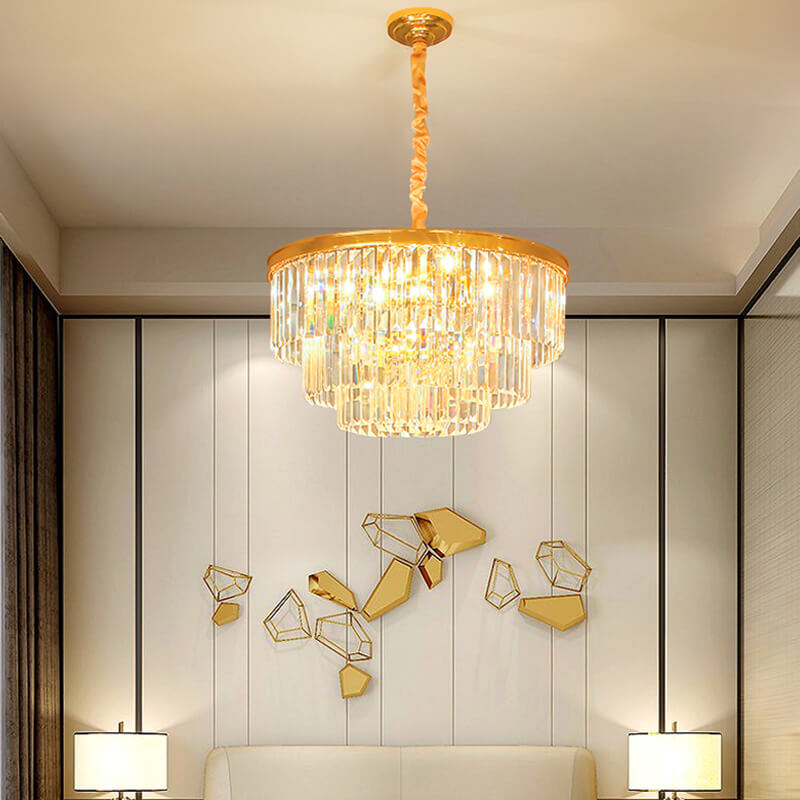 Light Luxury Crystal Chandelier for Living Room