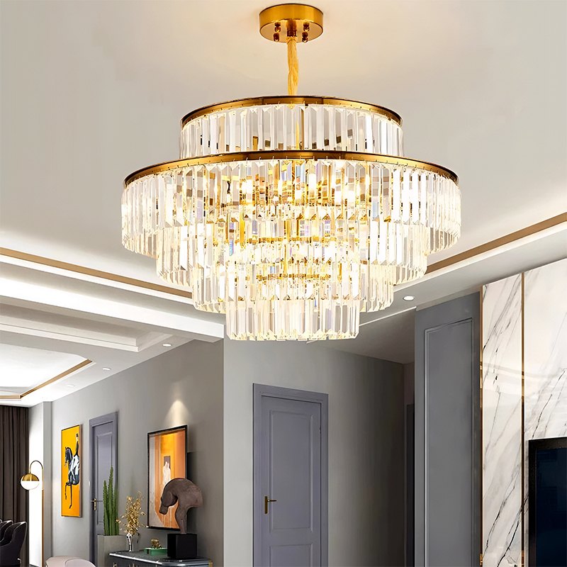 Light Luxury Crystal Chandelier for Living Room