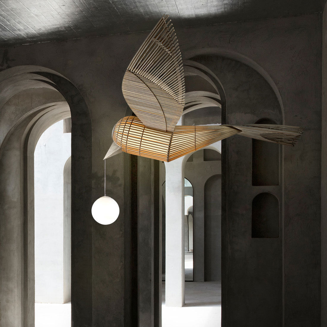 Life-Size Birdy Horizontal Suspension Light