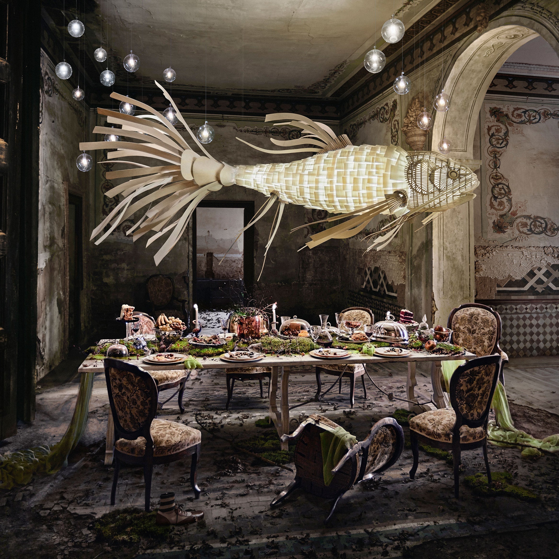 Life-Size Koi Suspension Light