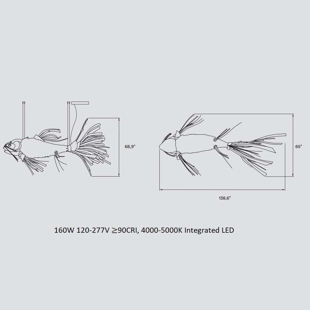 Life-Size Koi Suspension Light