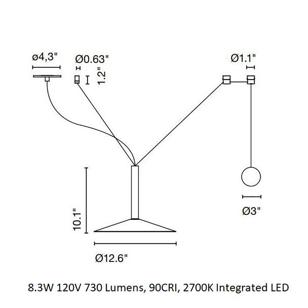 Milana Wide Counterweight Pendant Light