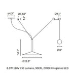 Milana Wide Counterweight Pendant Light