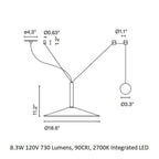 Milana Wide Counterweight Pendant Light