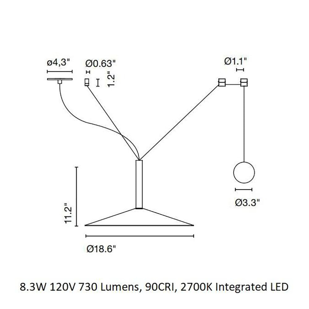 Milana Wide Counterweight Pendant Light
