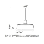 Soho Outdoor LED Fixed Stem Pendant Light