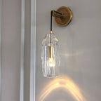 Modern Faceted Crystal Wall Sconce