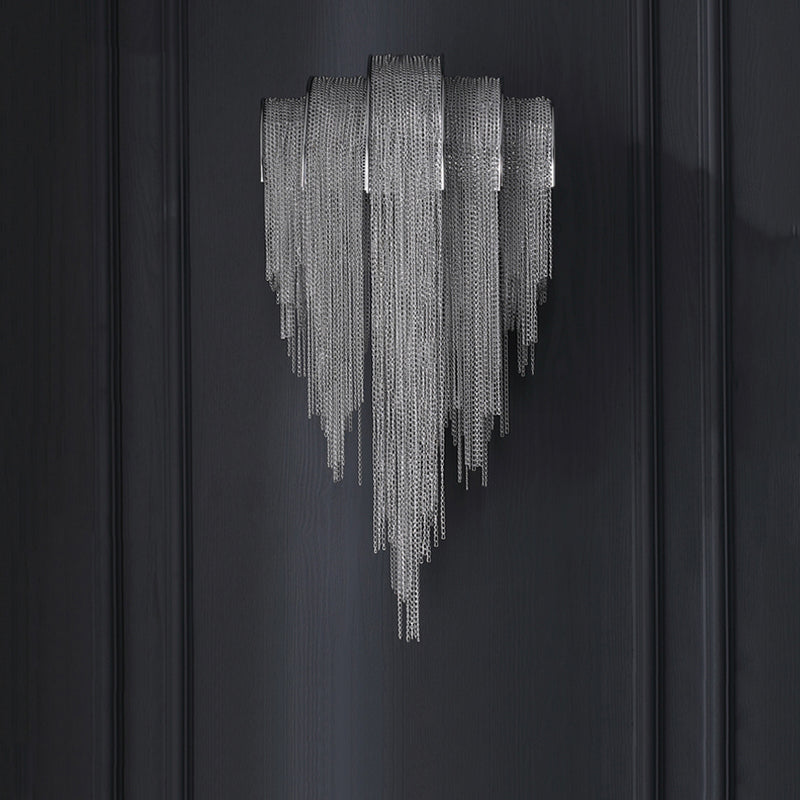 Modern Lighting Aluminum Chain Wall Sconce