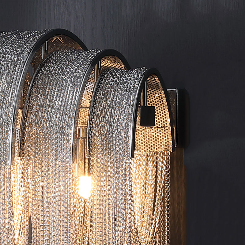 Modern Lighting Aluminum Chain Wall Sconce