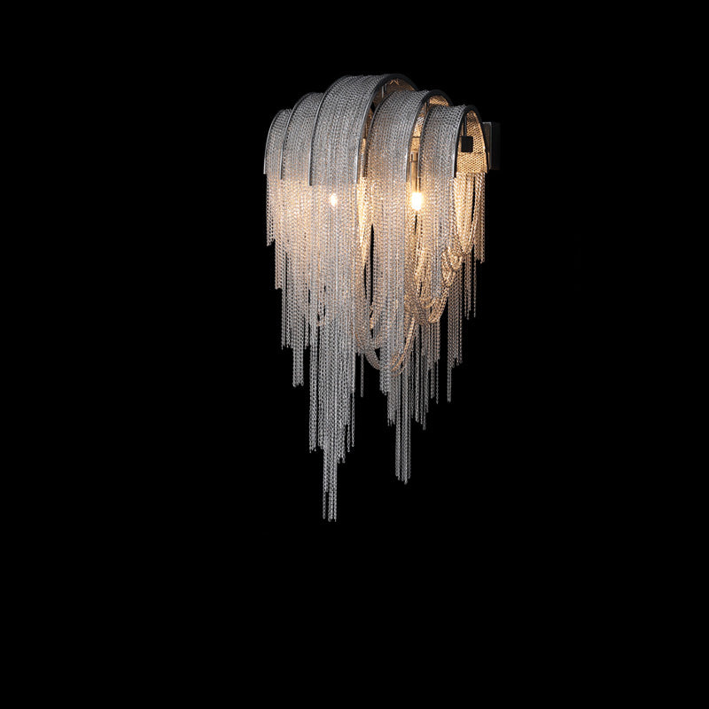 Modern Lighting Aluminum Chain Wall Sconce