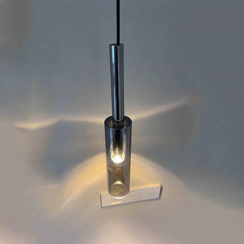 Modern Smoky Glass Brass Wall Sconce