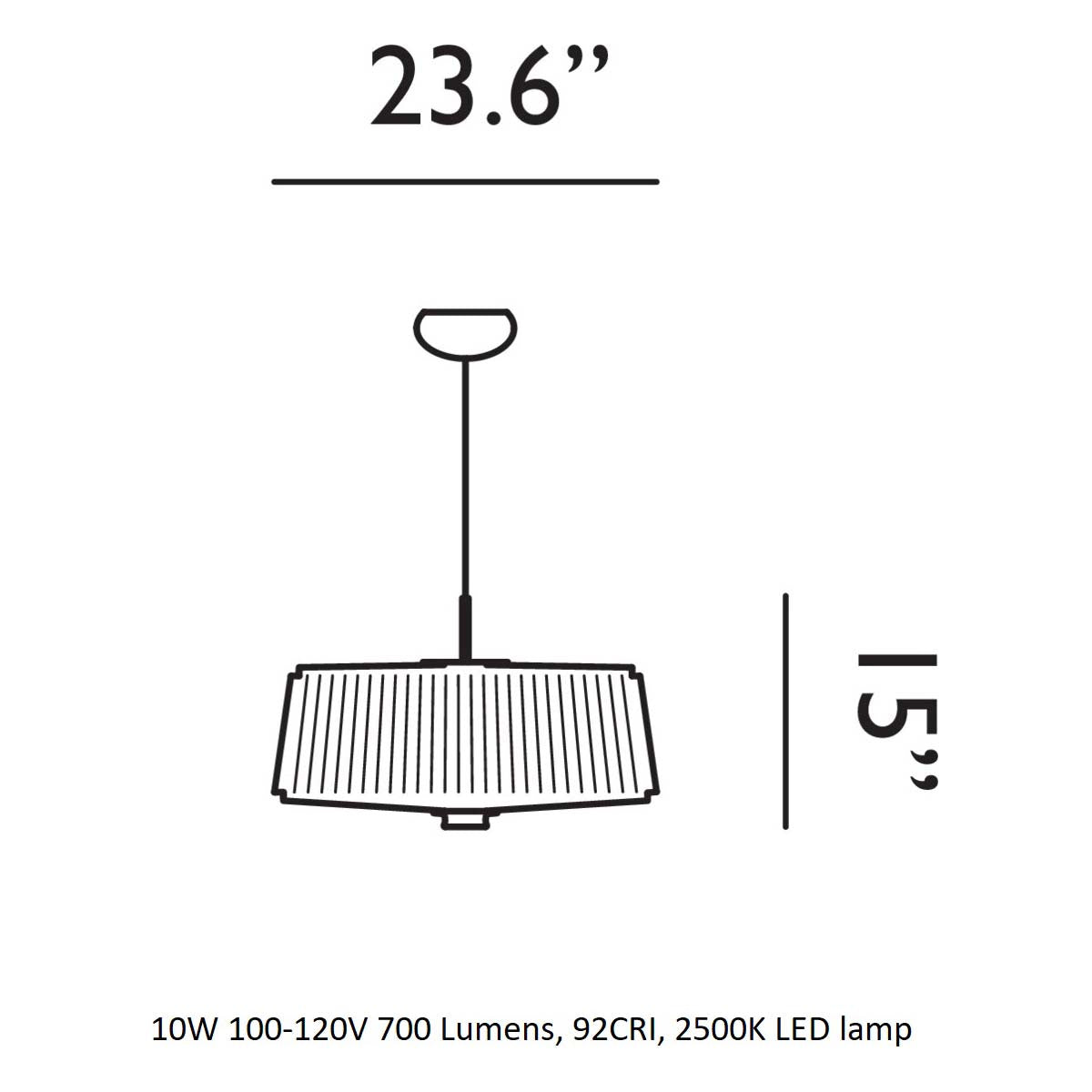 Plie Plisse Pendant Light