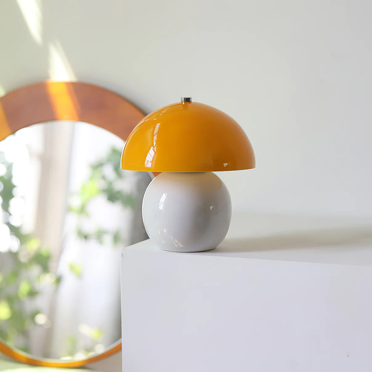 Mushroom Ceramic Built-in Battery Table Lamp