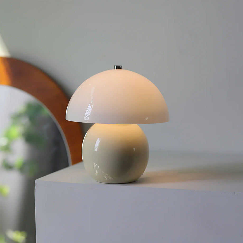 Mushroom Ceramic Built-in Battery Table Lamp