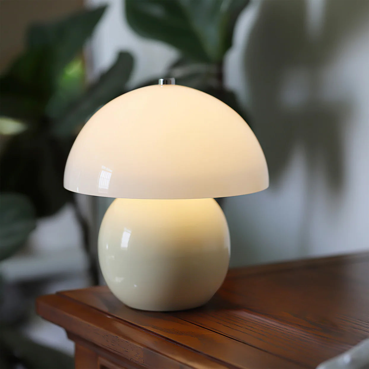 Mushroom Ceramic Built-in Battery Table Lamp