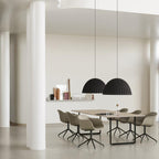 Black / Small: 21.7 in diameter Under The Bell Pendant Light - OPEN BOX