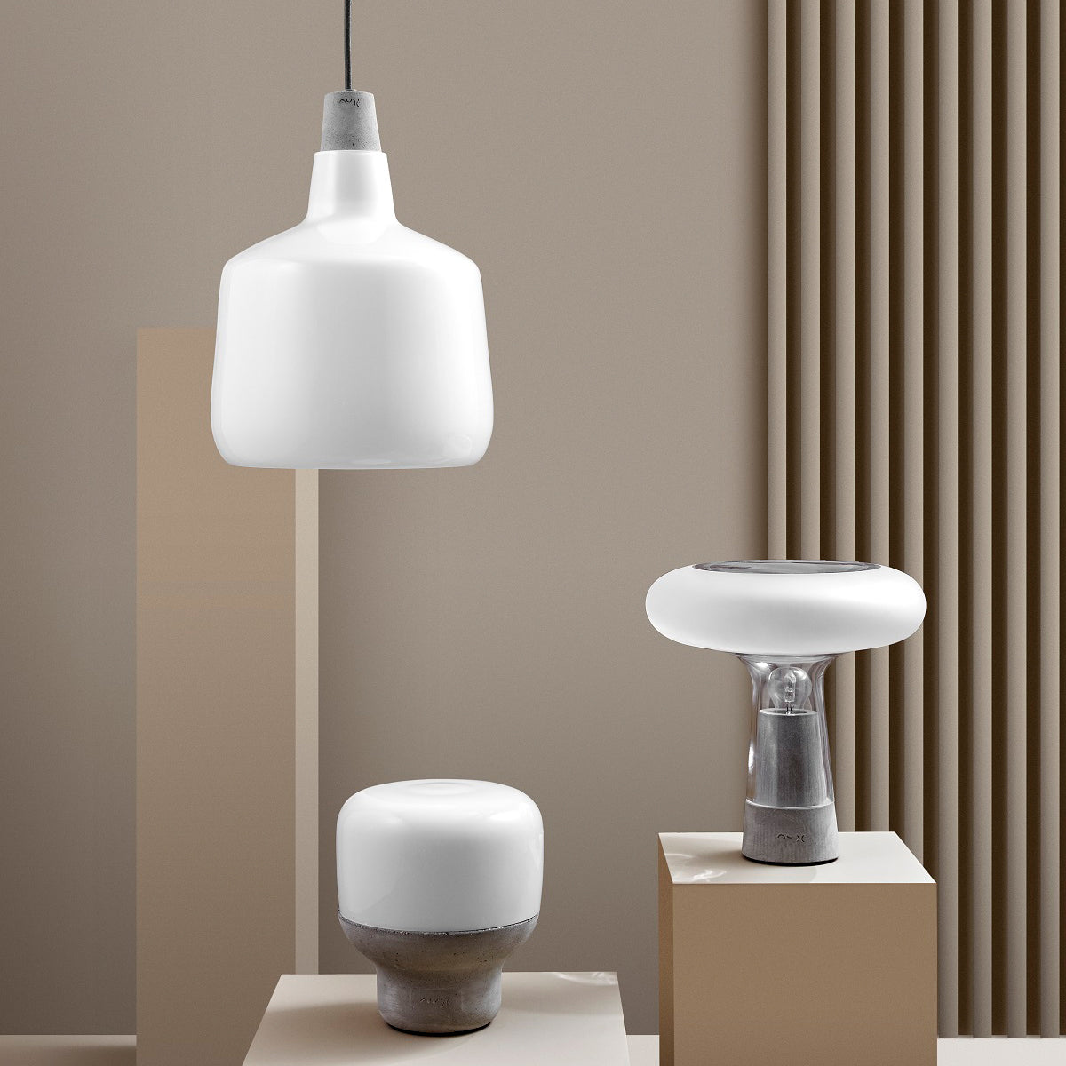 Mono Pendant Light with Concrete Socket