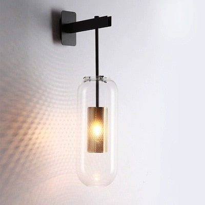 MILANA Clear Glass Wall Lamp