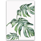 Watercolor Green Leaves | Canvas Print