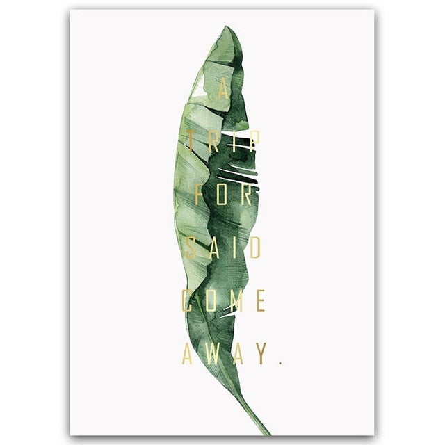 Watercolor Green Leaves | Canvas Print