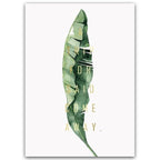 Watercolor Green Leaves | Canvas Print