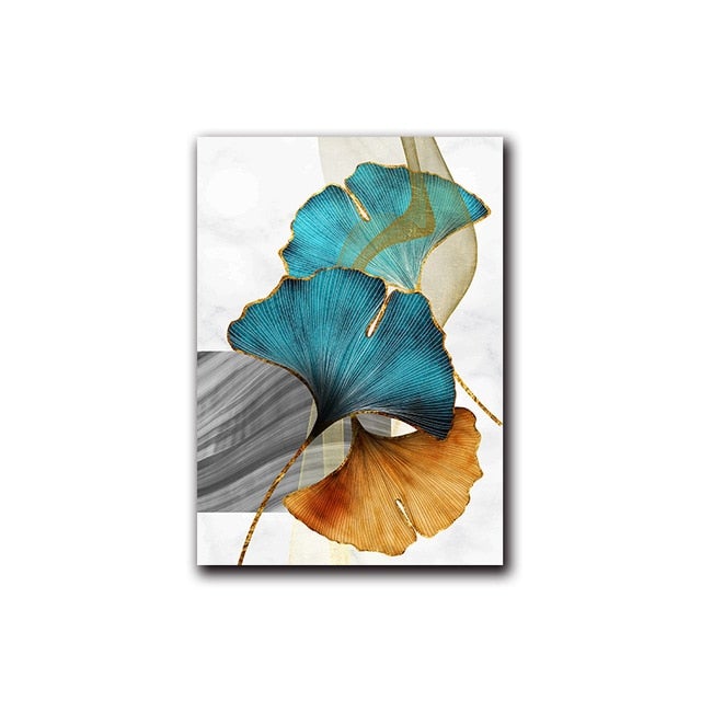 Gold and Sapphire Petals | Canvas Print