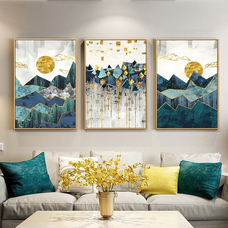 Golden Sun and Mountains | Canvas Print