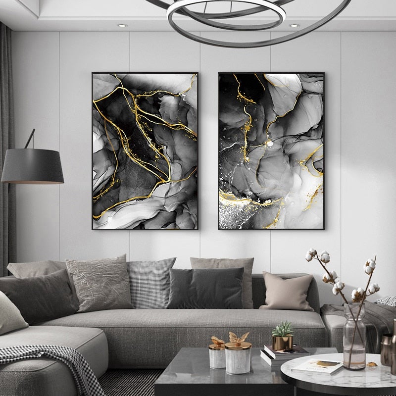 Black Marble | Canvas Print