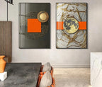 Orange and Gold | Abstract Canvas Print