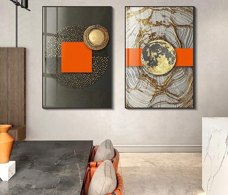Orange and Gold | Abstract Canvas Print