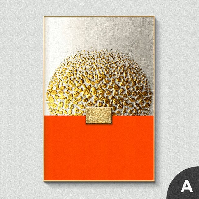 Orange and Gold | Abstract Canvas Print