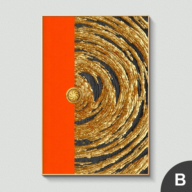 Orange and Gold | Abstract Canvas Print